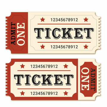 simple tickets, vintage cinema tickets