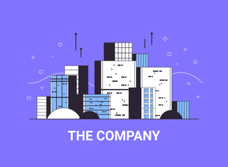 modern company building skyscraper cityscape background