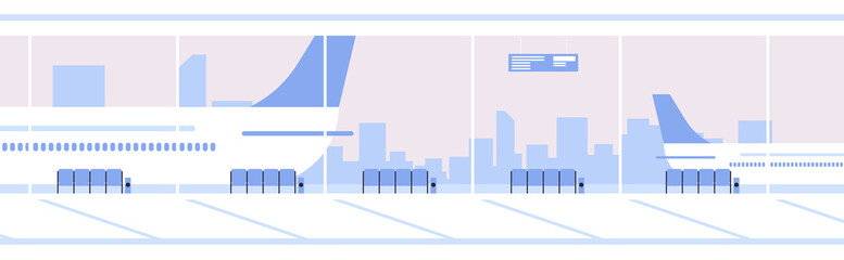 waiting hall departure lounge modern airport terminal interior