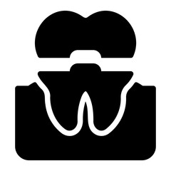 dental implant line icon