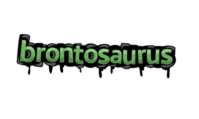 BRONTOSAURUS writing vector design on white background © Gantar
