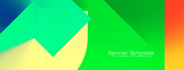 Modern colorful geometric business banner template