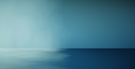 Blank colorful wall background and hard falling shadow. 3D rendering.