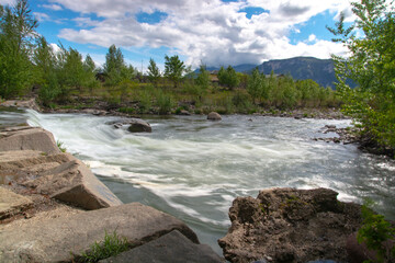 river in the mountains