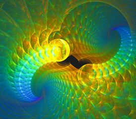 Abstract fractal art background, suggestive of astronomy and nebula. Computer generated fractal illustration art nebula.