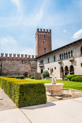 Obraz premium View of Castelvecchio in Verona, Veneto, Italy, Europe, World Heritage Site