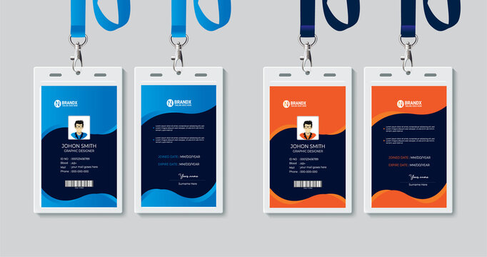 Corporate id card template design