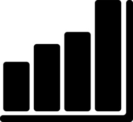 Abstract Business chart with up trend line graph. Set of growing bar graph icon. Chart, column graph, infographic element