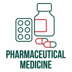 Tablets, capsules and medicines. Pharmaceutical medicine. Medical and health icon on white background. Editable vector stroke.