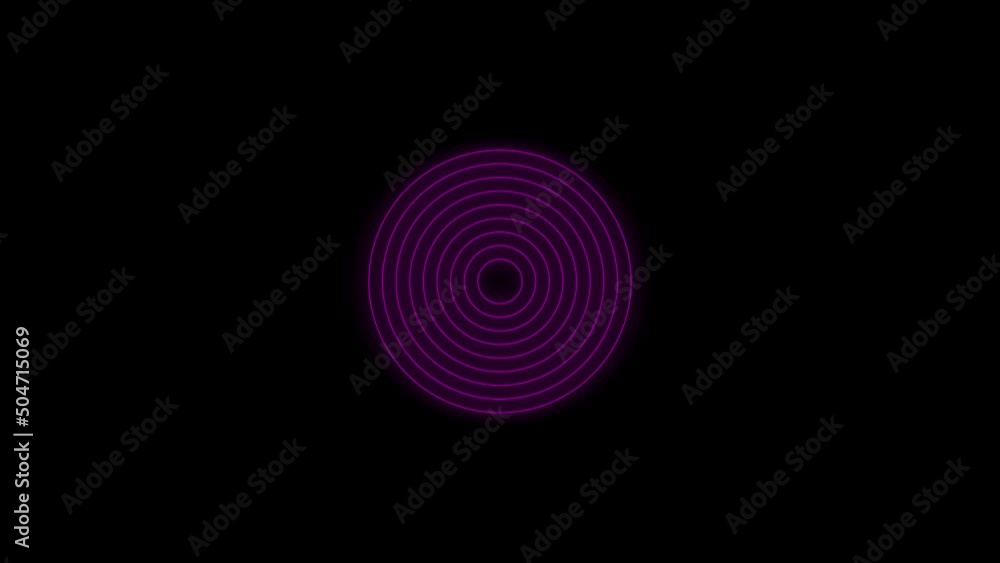 Poster color picture of circles on a black background. propagation of radio waves. distortion liquid style 