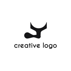 creative letter y geometric for logo company design