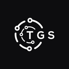 TGS technology letter logo design on black  background. TGS creative initials technology letter logo concept. TGS technology letter design.
