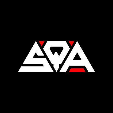 SQA triangle letter logo design with triangle shape. SQA triangle logo design monogram. SQA triangle vector logo template with red color. SQA triangular logo Simple, Elegant, and Luxurious Logo...