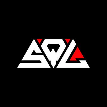 SQL triangle letter logo design with triangle shape. SQL triangle logo design monogram. SQL triangle vector logo template with red color. SQL triangular logo Simple, Elegant, and Luxurious Logo...