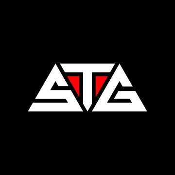 STG triangle letter logo design with triangle shape. STG triangle logo design monogram. STG triangle vector logo template with red color. STG triangular logo Simple, Elegant, and Luxurious Logo...