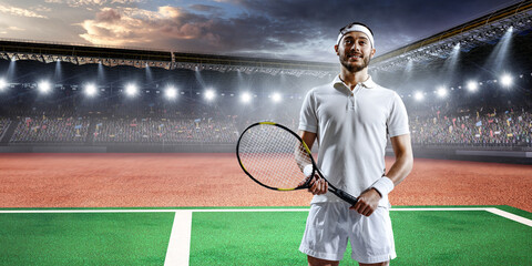 Professional tennis player . Mixed media