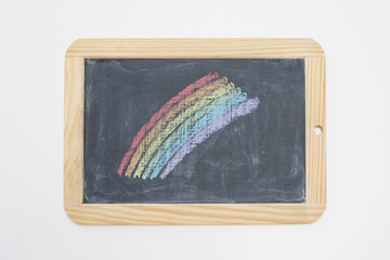 Ardoise scolaire - Arc en ciel