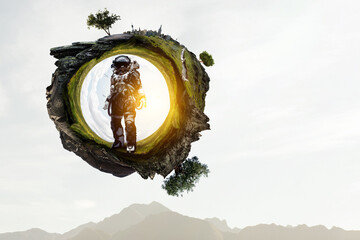 Astronaut and space exploration theme.
