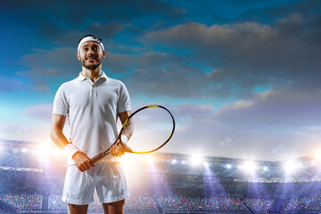 Professional tennis player . Mixed media
