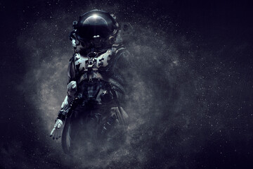 Astronaut and space exploration theme. © Sergey Nivens
