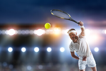 Professional tennis player . Mixed media