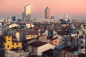 View on the Part Dieu district in Lyon 