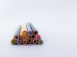 Stack of colorful pencils