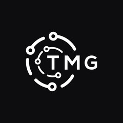 TMG technology letter logo design on black  background. TMG creative initials technology letter logo concept. TMG technology letter design.
