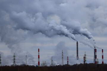 factory pipe smoke background gray abstract, co2 pollution