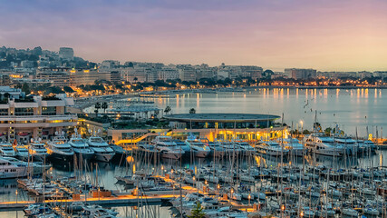 The city of Cannes on the French Riviera