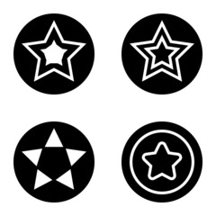 Stars1sg Flat Icon Set Isolated On White Background