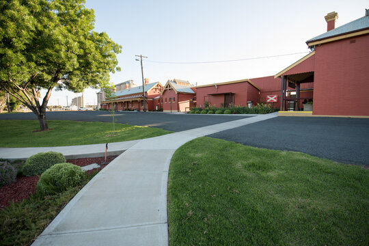 Landscaped historic railway station