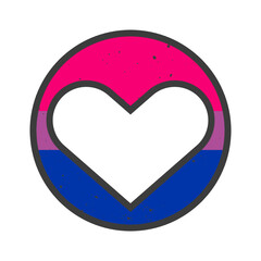 Bisexual Pride LGBTQ+ flag. Pride Month