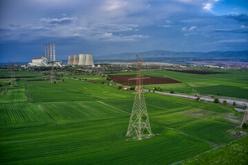 lignite power plant producing electrical energy
