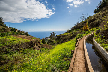 Levadas on Madeira island in Portugal, atlantic ocean