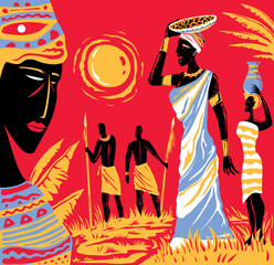 Abstract African Tribal Art (Vector Art) - 504730405