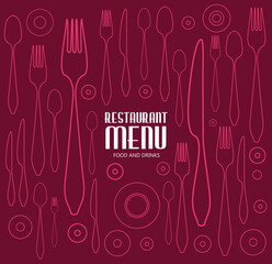 Abstract Restaurant Menu Cover Artwork (Vector Art) - 504730410