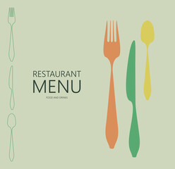 Abstract Restaurant Menu Cover Artwork (Vector Art) - 504730411