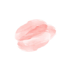 Blush fluid painting . Abstract pink or apricot watercolorspot or splash. Spring wedding invitation dusty rose or veil texture. Alcohol ink.