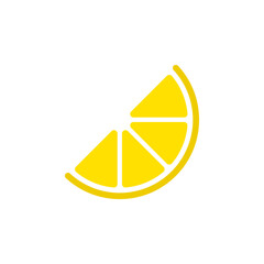 Sliced lemon vector icon