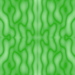 Green seamless texture. Green abstraction with blurred, symmetrical, mirror patterns. Liquid texture on a green background.

