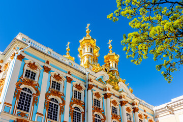Resurrection church of Catherine palace in Tsarskoe Selo (Pushkin), Saint Petersburg, Russia