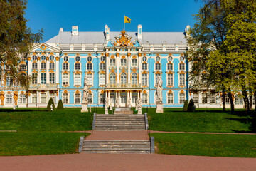 Catherine palace in Tsarskoe Selo (Pushkin), Saint Petersburg, Russia