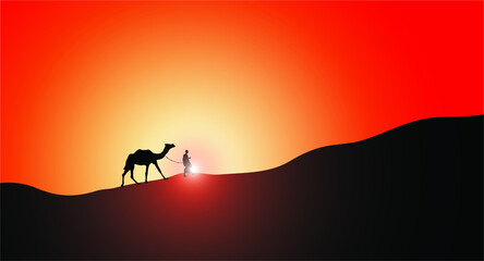 Fototapeta na wymiar viaggio, deserto, tuareg