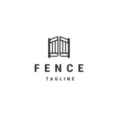 Fence logo icon design template flat vector