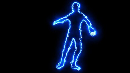 Neon dance footage, neon amazing visuals, nightclub dancers, disco club neon animation. - Powered by Adobe