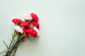 bouquet of red Flower in the green background