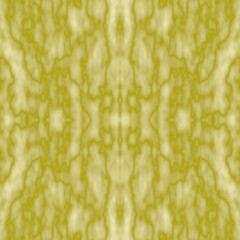Yellow seamless texture. Yellow abstraction with symmetrical, mirror patterns. Liquid texture on a yellow background.
