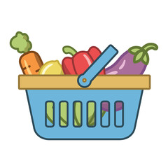 Vegetables in a basket. Healthy food, shopping