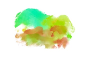 Colorful Watercolor art hand brush strokes paint isolated on white background.Abstract Watercolor background concept